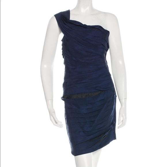 Lanvin Dresses & Skirts - Lanvin Runway Ribbon Dress Navy Asymmetrical S